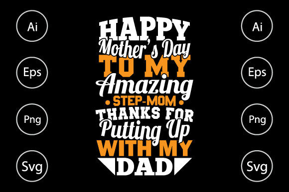 Happy Mother's Day Step Mom Graphics for Crafts