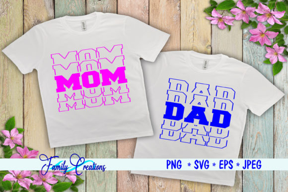 Mom Dad Graphics for Crafts Projects