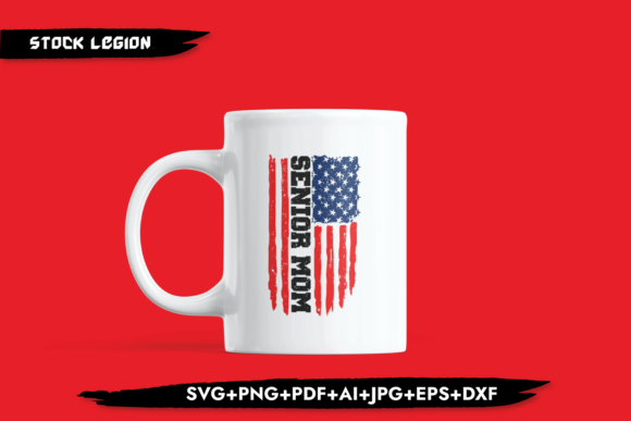 USA Senior Mom Graphics for Crafts & Selling